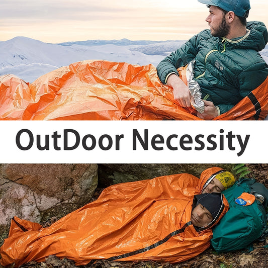 Survive & Thrive Outdoors: The All-in-One Emergency Sleeping Bag, Blanket, and Tent - Your Compact Lifesaver